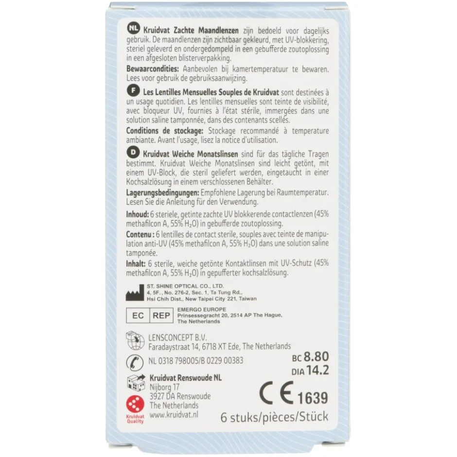 Kruidvat Opticare -5.50 Zachte Maandlenzen< Lenzen