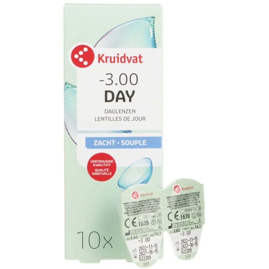 Kruidvat Opticare -3.00 Zachte Daglenzen< Lenzen