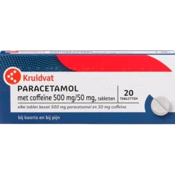 Paracetamol met Coffeïne 500mg/50mg Tabletten|Kruidvat