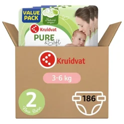 Kruidvat Pure & Soft Maat 2 Luiers Volumedoos< Luiers Maat 2
