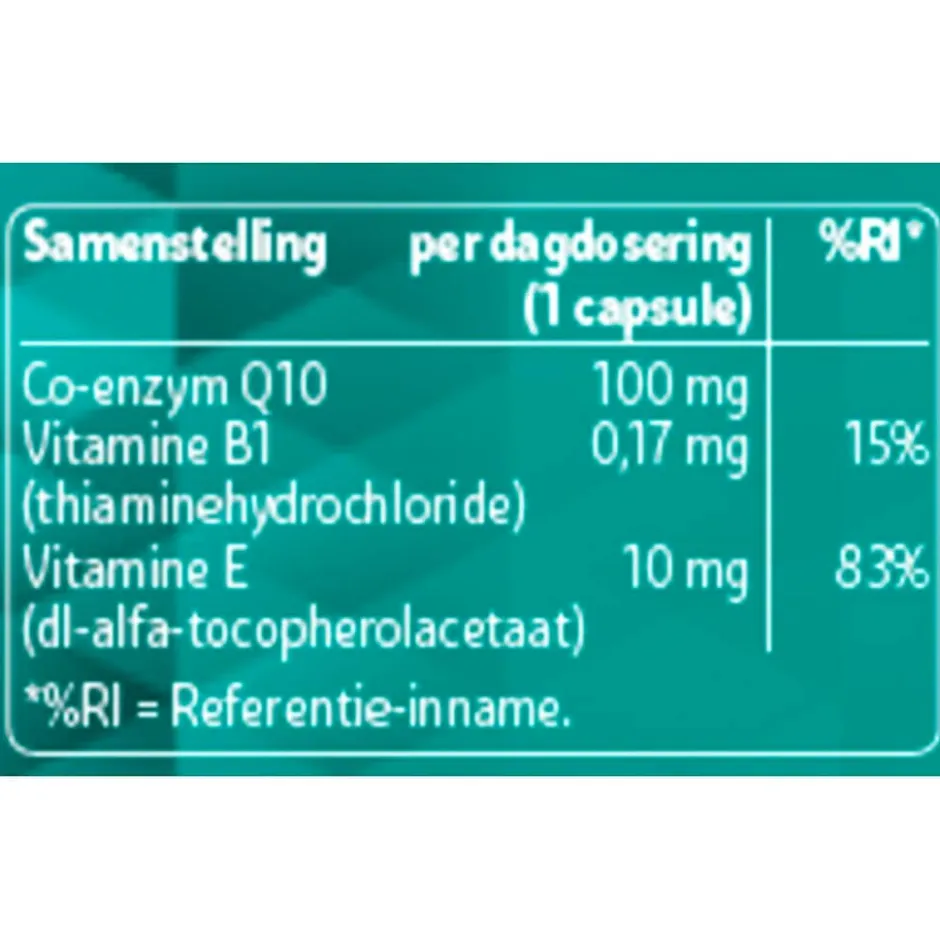 Kruidvat Q10 100 mg Capsules met Vitamine B1< Weerstand En Energie
