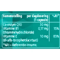 Kruidvat Q10 30 mg met Vitamine B1 Capsules< Weerstand En Energie