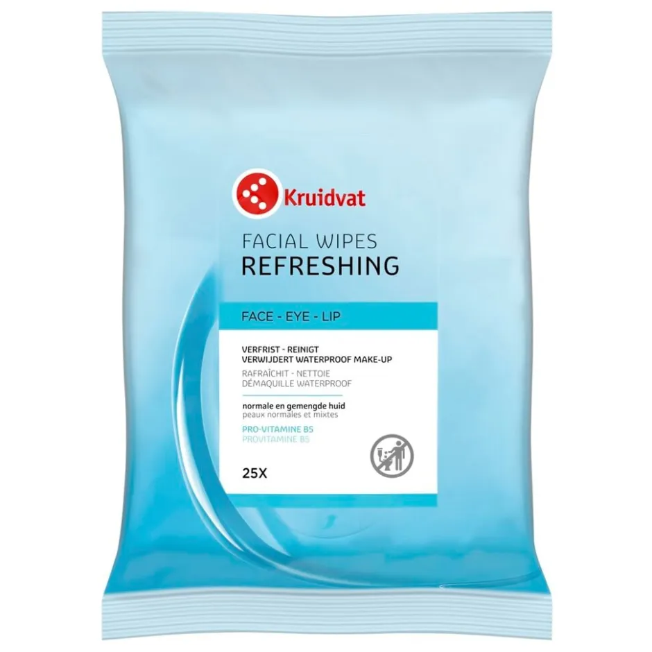 Kruidvat Refreshing Gezichtsreinigingsdoekjes< Gezichtsreiniging