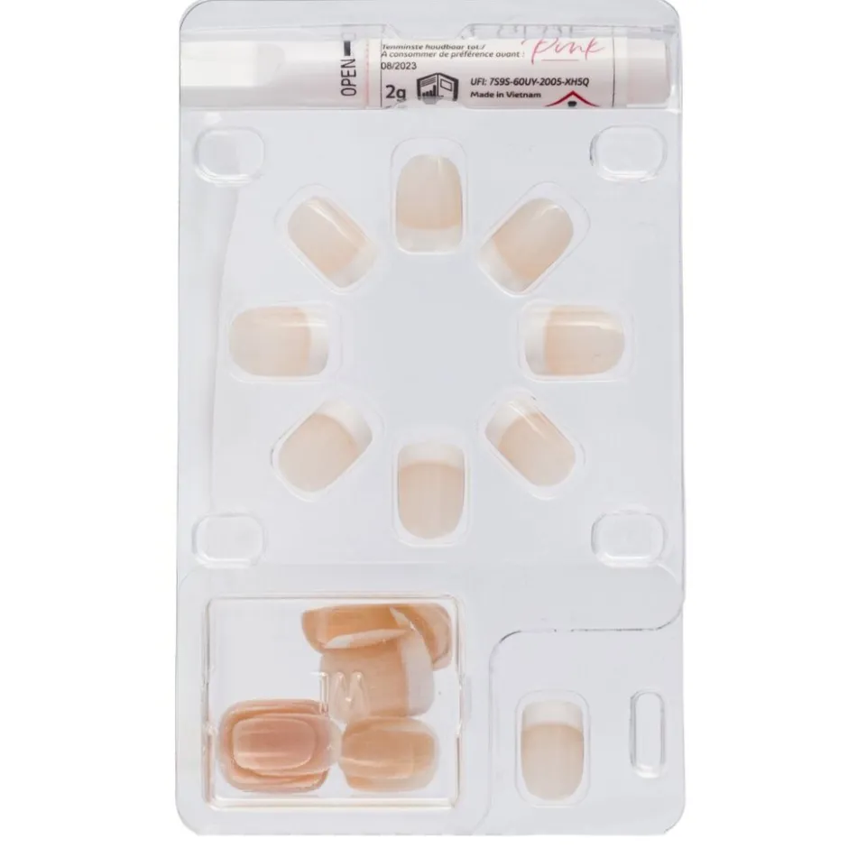 Salon Nails French Manicure Short Length Kunstnagels|Kruidvat Outlet