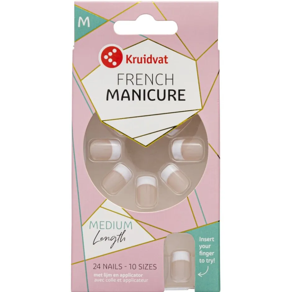Kruidvat Salon Nails French Manicure Medium Length Kunstnagels< Nagelverzorging