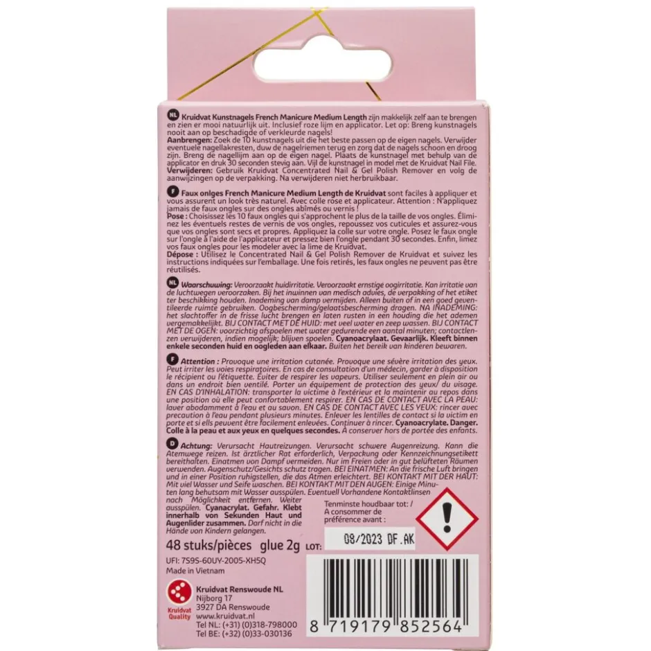 Kruidvat Salon Nails French Manicure Medium Length Kunstnagels< Nagelverzorging