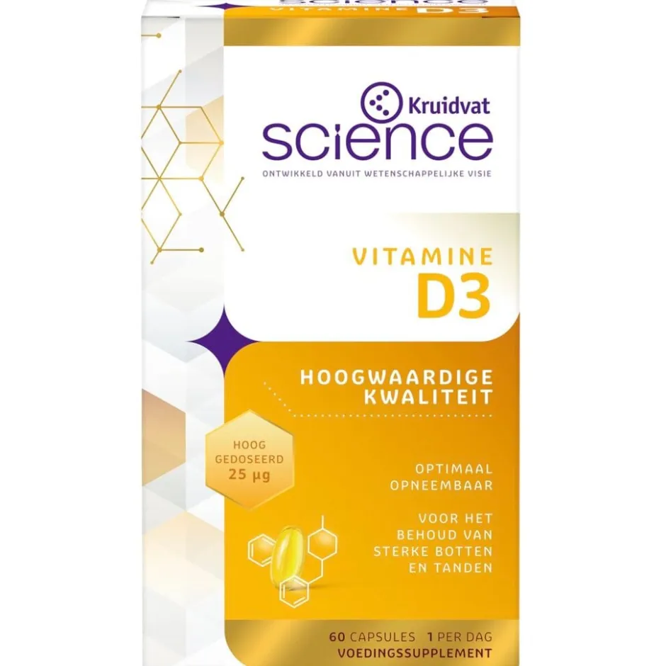 Kruidvat Science Vitamine D3 Softgels< Vitamines
