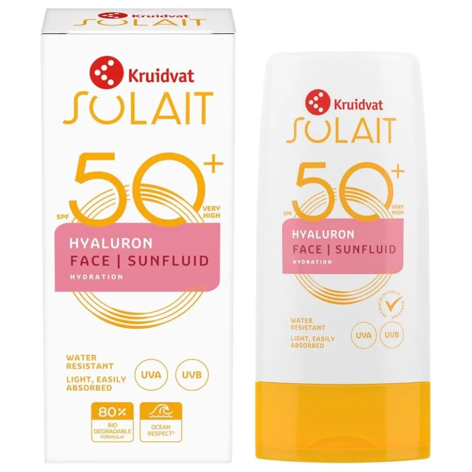 Hyaluron SPF50+ Face Sunfluid|Kruidvat Solait Hot