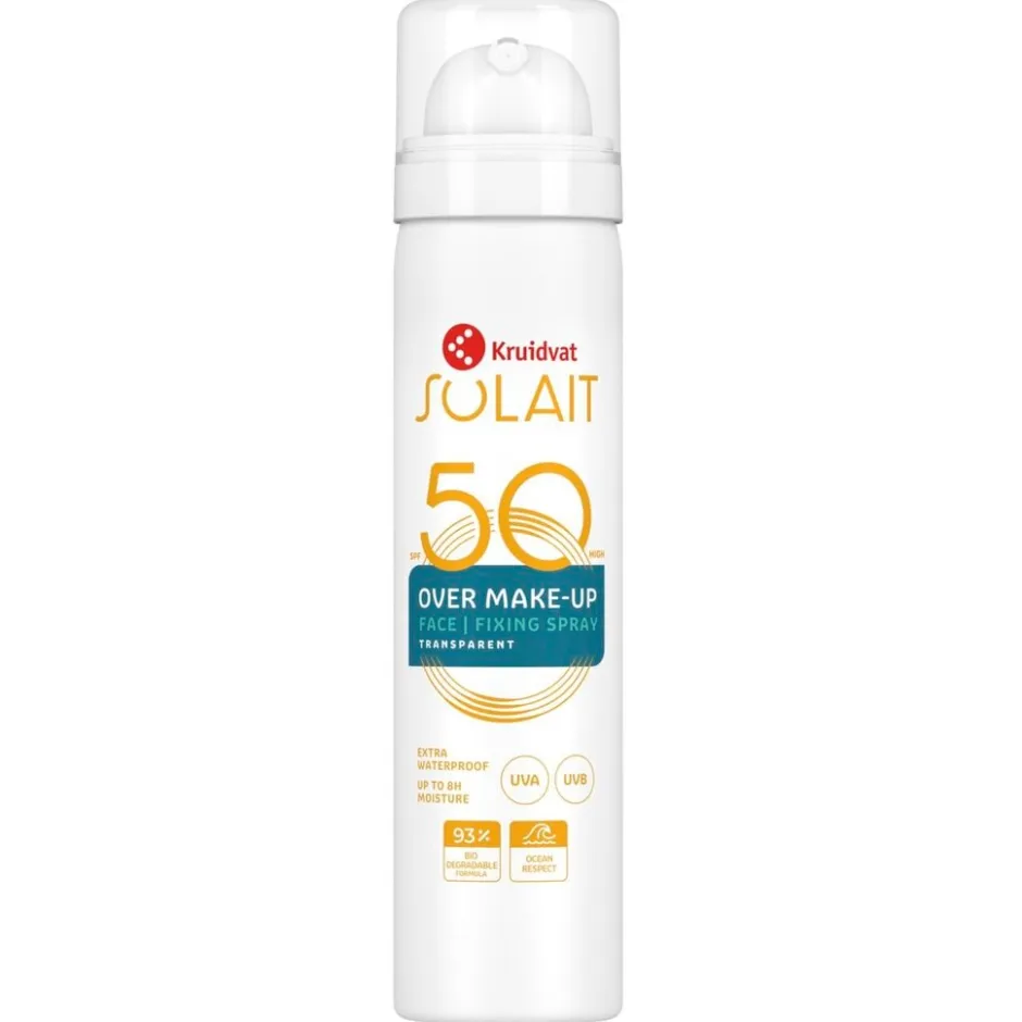 Kruidvat Solait Over Make-Up SPF50 Fixing Spray< Mini Reisverpakkingen|Zonnebrand