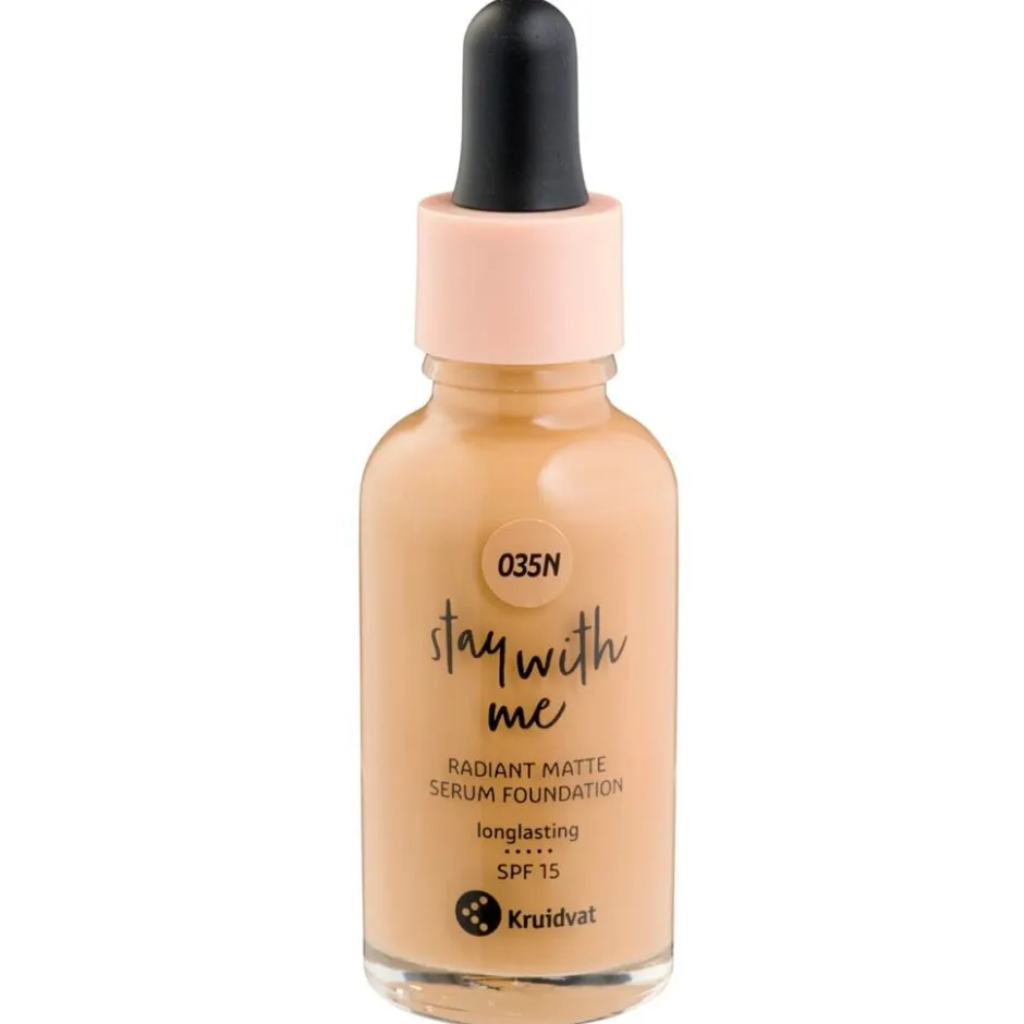 Kruidvat Stay With Me 035N Medium Olive Radiant Matte Serum Foundation< Foundation
