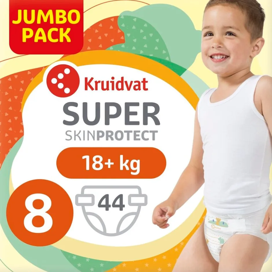 Kruidvat Super Maat 8 Luiers Jumbopack< Luiers Maat 8