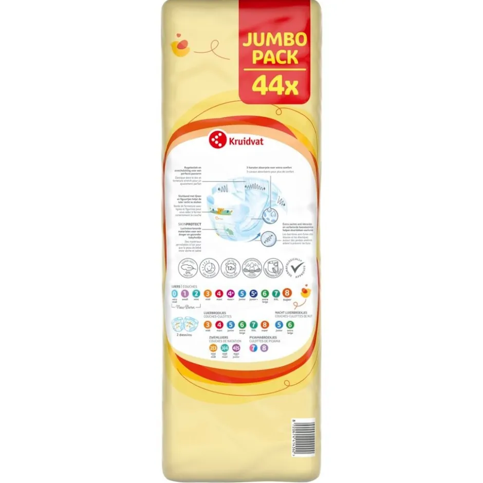 Kruidvat Super Maat 8 Luiers Jumbopack< Luiers Maat 8