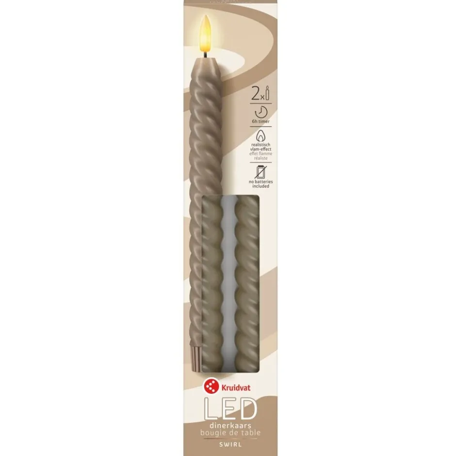 Kruidvat Swirl Led-dinerkaarsen< Woonaccessoires