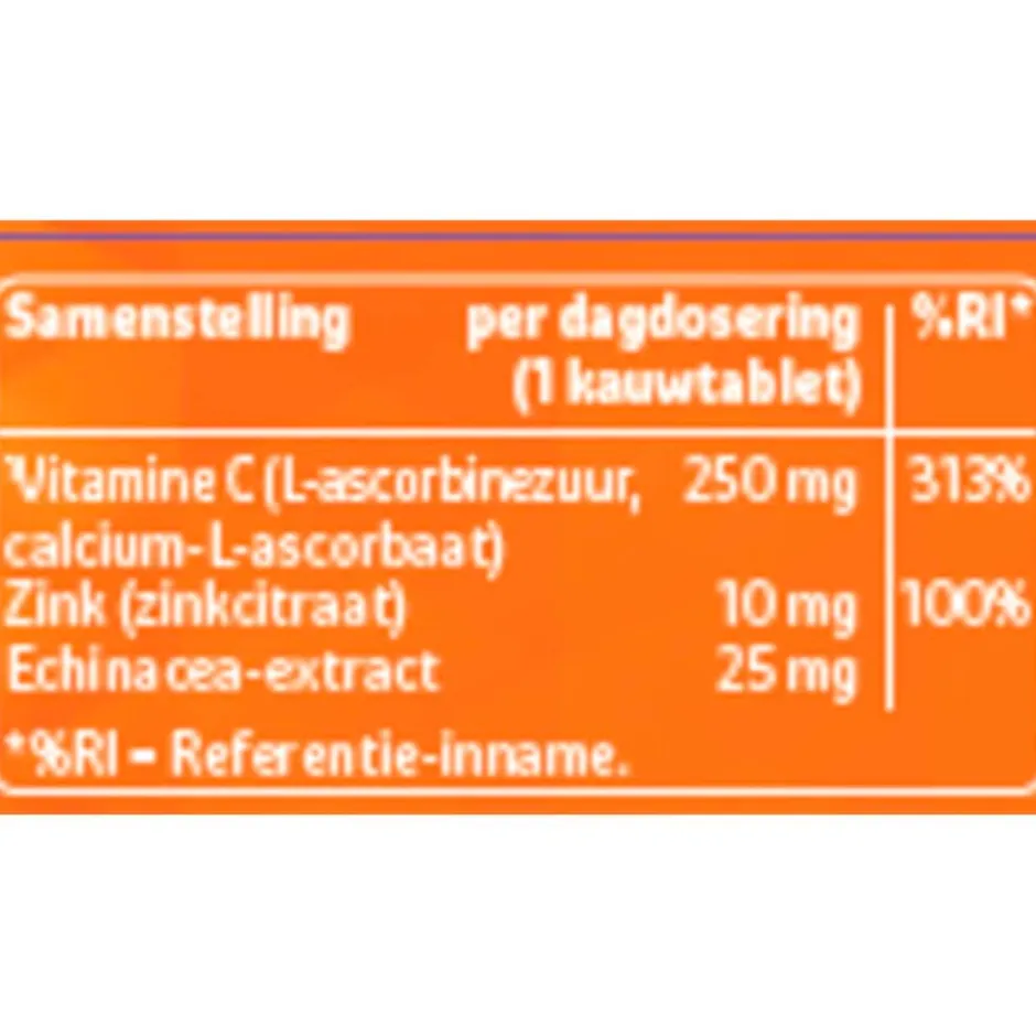 Kruidvat Vitamine C Complex met Zink Kauwtabletten< Vitamines