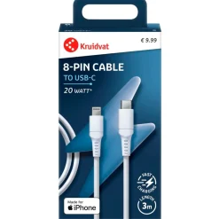 20W Dual USB-C-naar-8-pin Kabel|Kruidvat Clearance