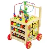 Kruzzel Houten loopwagen looptrainer geschikt vanaf 12 maanden leerzaam babyspeelgoed< Houten Loopwagens