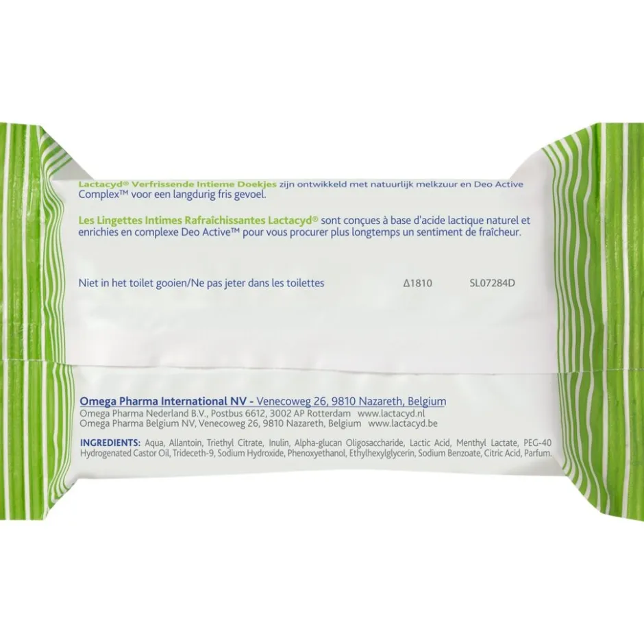 Lactacyd Verfrissende Intiem Tissues< Intieme Hygiëne