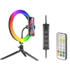 Led ringlamp met tripod met rgb verlichting en verschillende kleuren|Tracer New