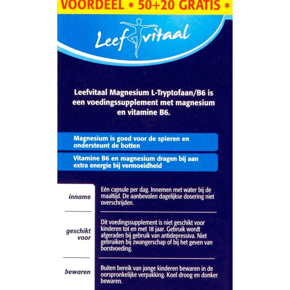 Magnesium L-Tryptofaan/B6 Capsules|Leefvitaal Hot