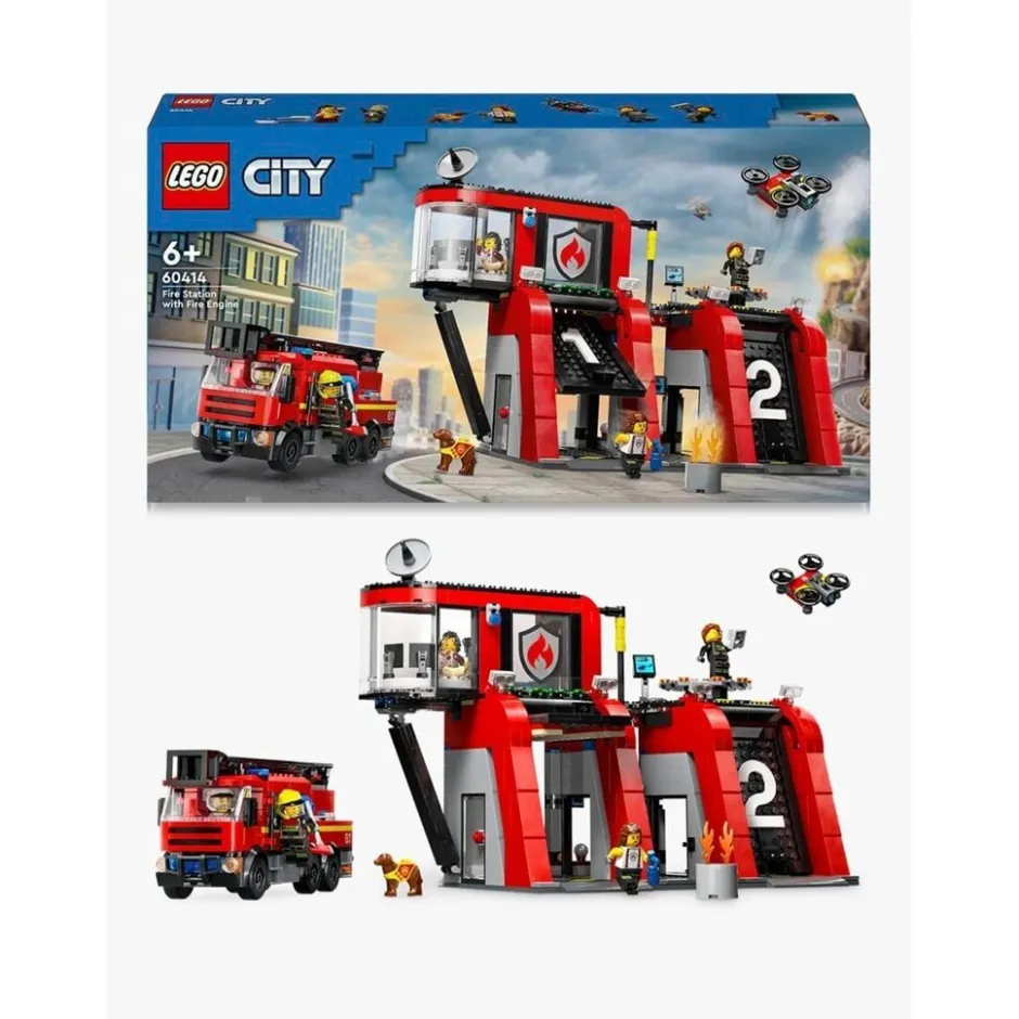 60414 Brandweerkazerne en Brandweerauto|LEGO City Clearance