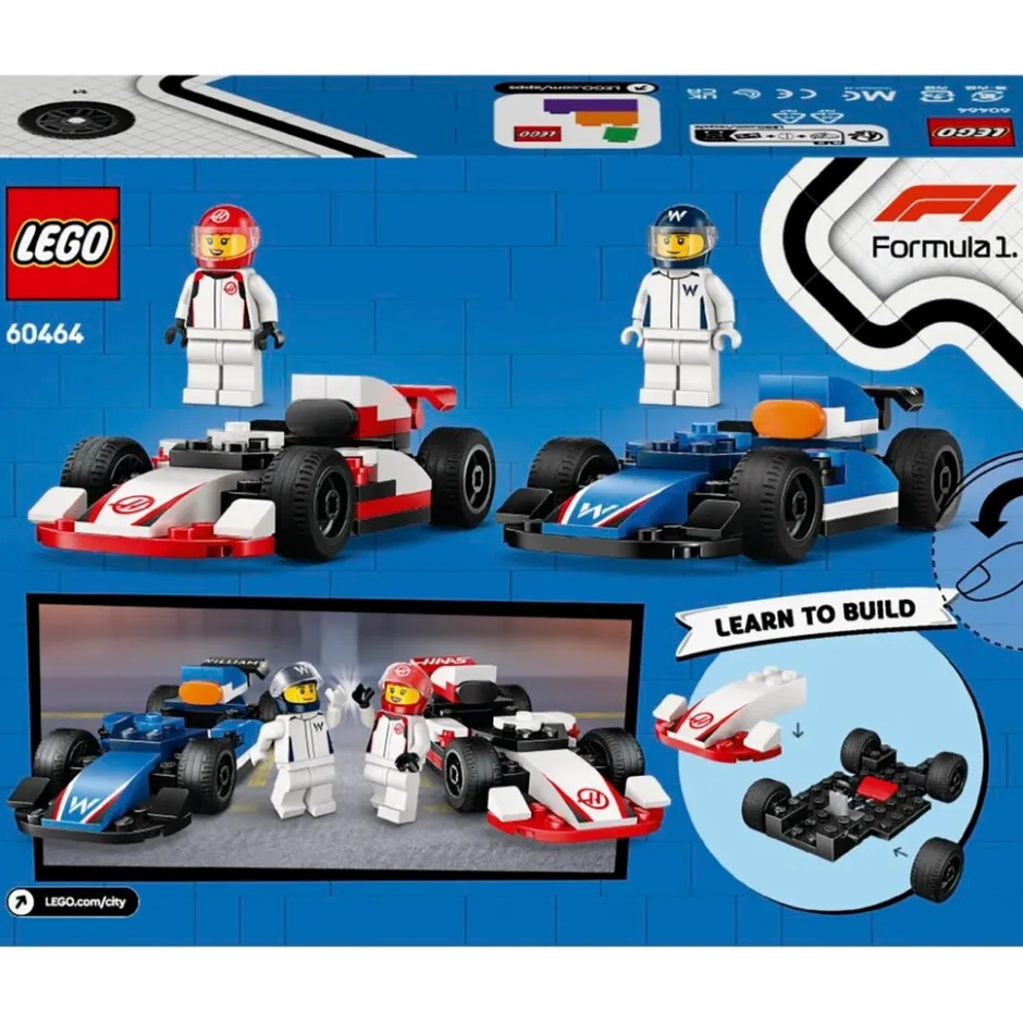 60464 F1 Williams Racing en Haas F1 Racewagens|LEGO City Online