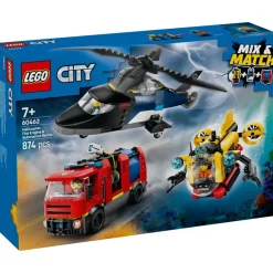 60462 Helikopter, Brandweerauto en Onderzeeër Remix|LEGO City Hot
