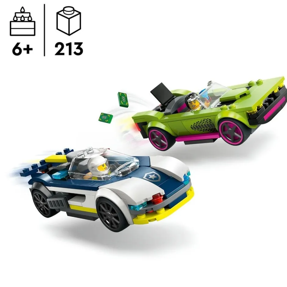 LEGO City 60415 Politiewagen en Snelle Autoachtervolging< Lego Verjaardagscadeaus|Lego Voertuigen
