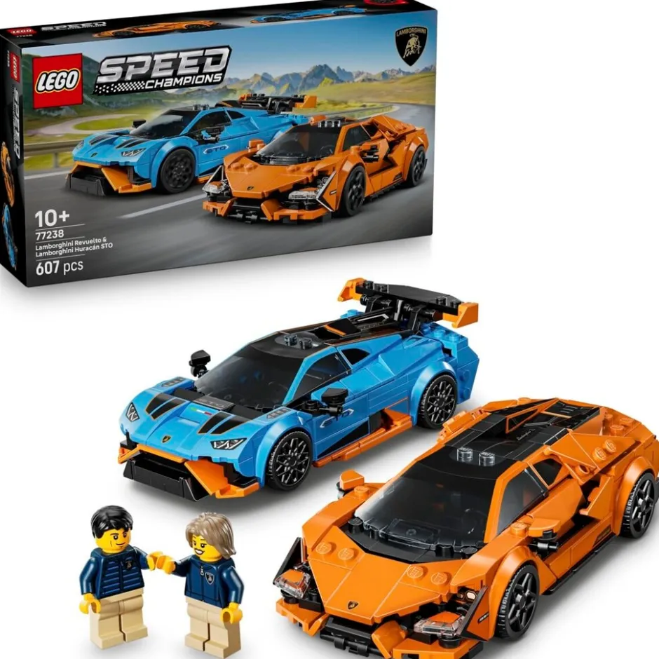 LEGO Speed Champs. LEGO Speed Champions 77238 Lamborghini Revuelto en Huracán STO< Lego Voertuigen|Lego Speed Champions