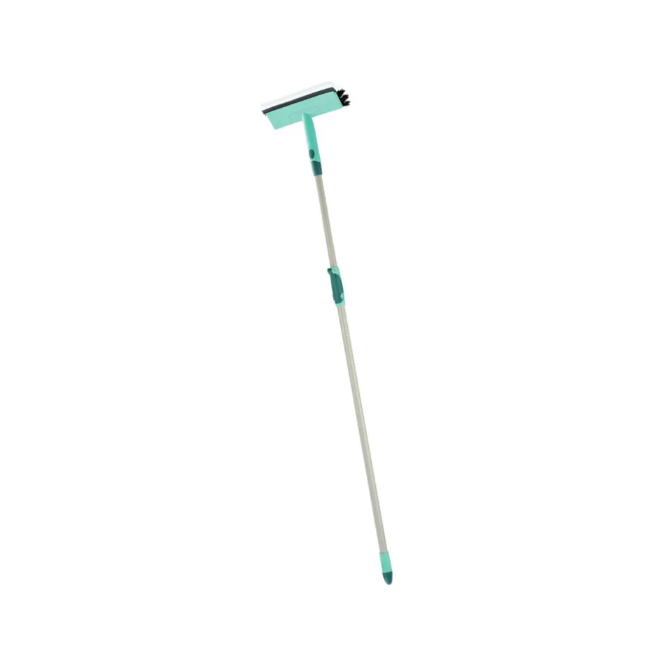 Brush Window Cleaner Raamwisser (28 cm) met Borstel en Telescoopsteel|Leifheit Best