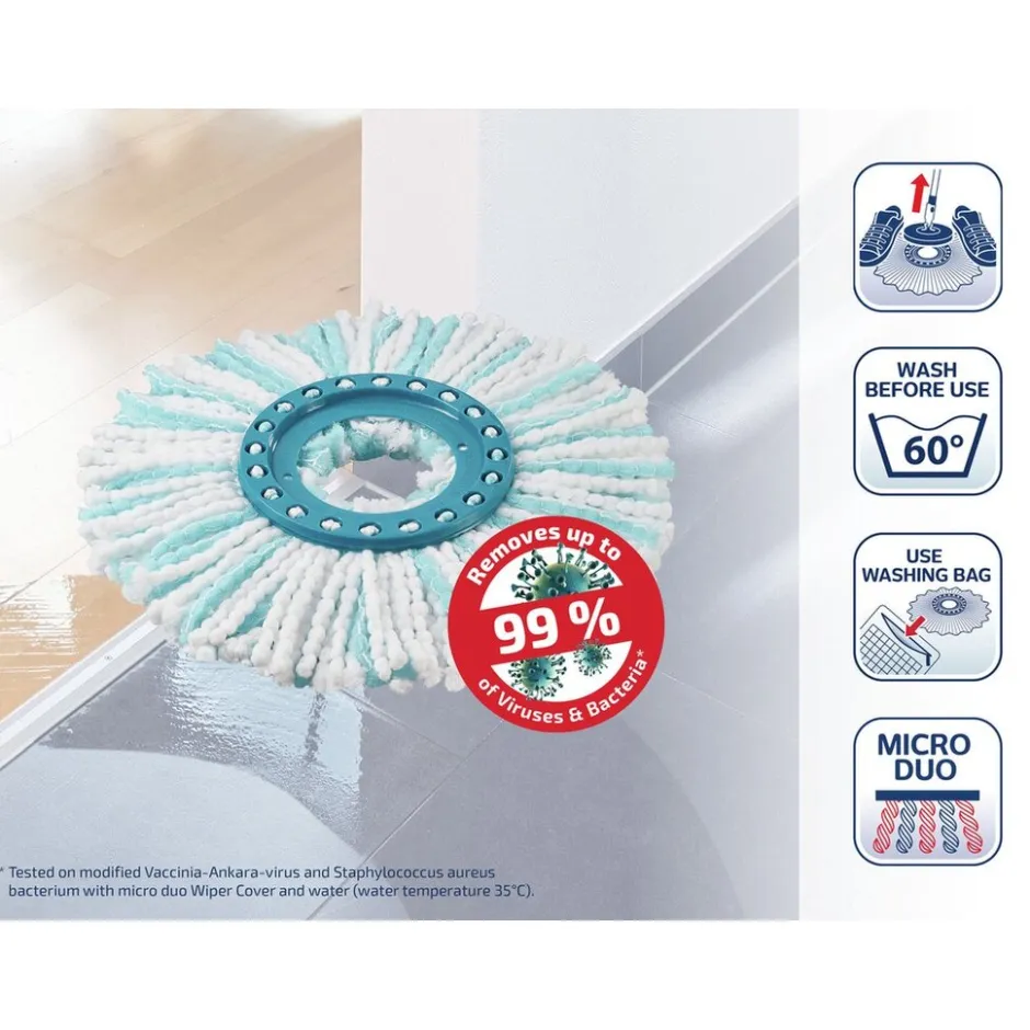 Leifheit Clean Twist Ergo Vervangingskop Micro Disc Mop< Dweilen En Vloerwissers