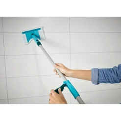 Flexi Pad Bath Cleaner Micro Duo Tegel- en Badwisser met Telescoopsteel|Leifheit Best
