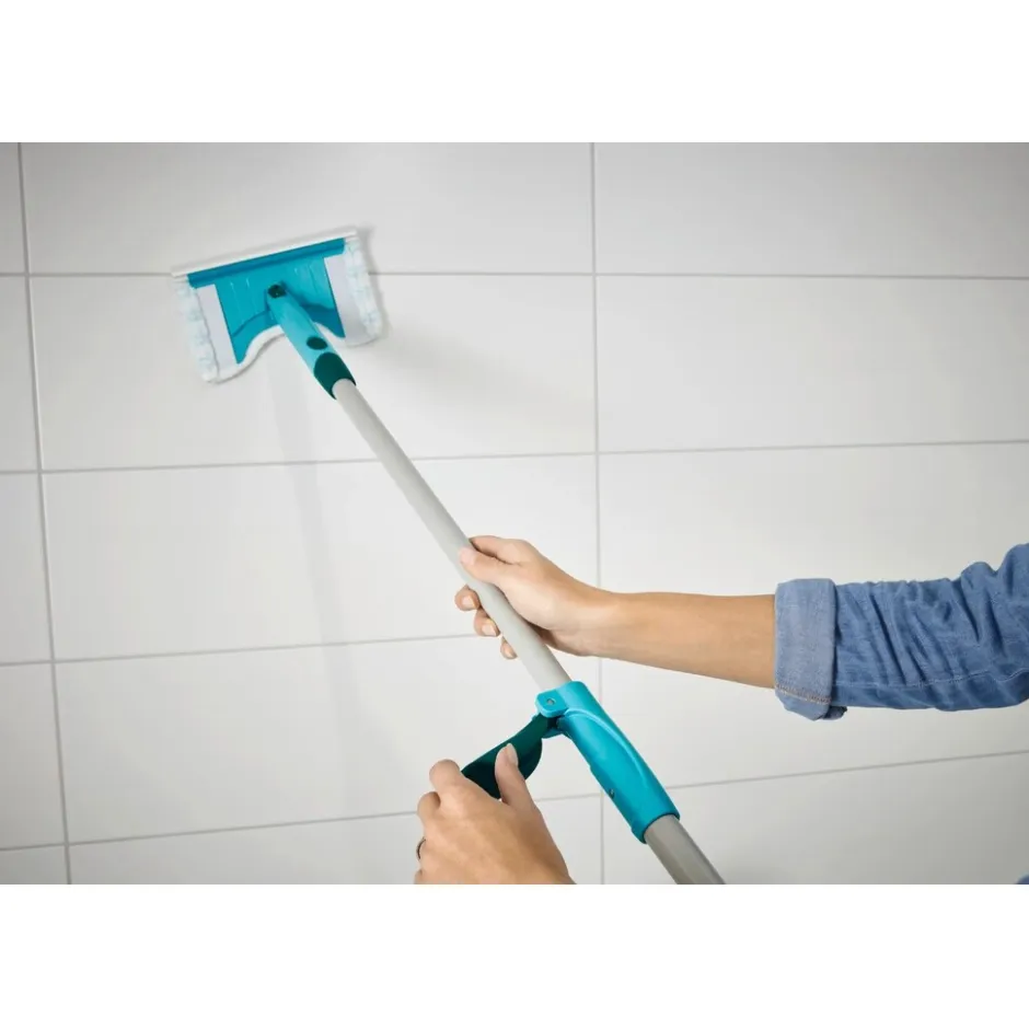 Flexi Pad Bath Cleaner Micro Duo Tegel- en Badwisser met Telescoopsteel|Leifheit Best