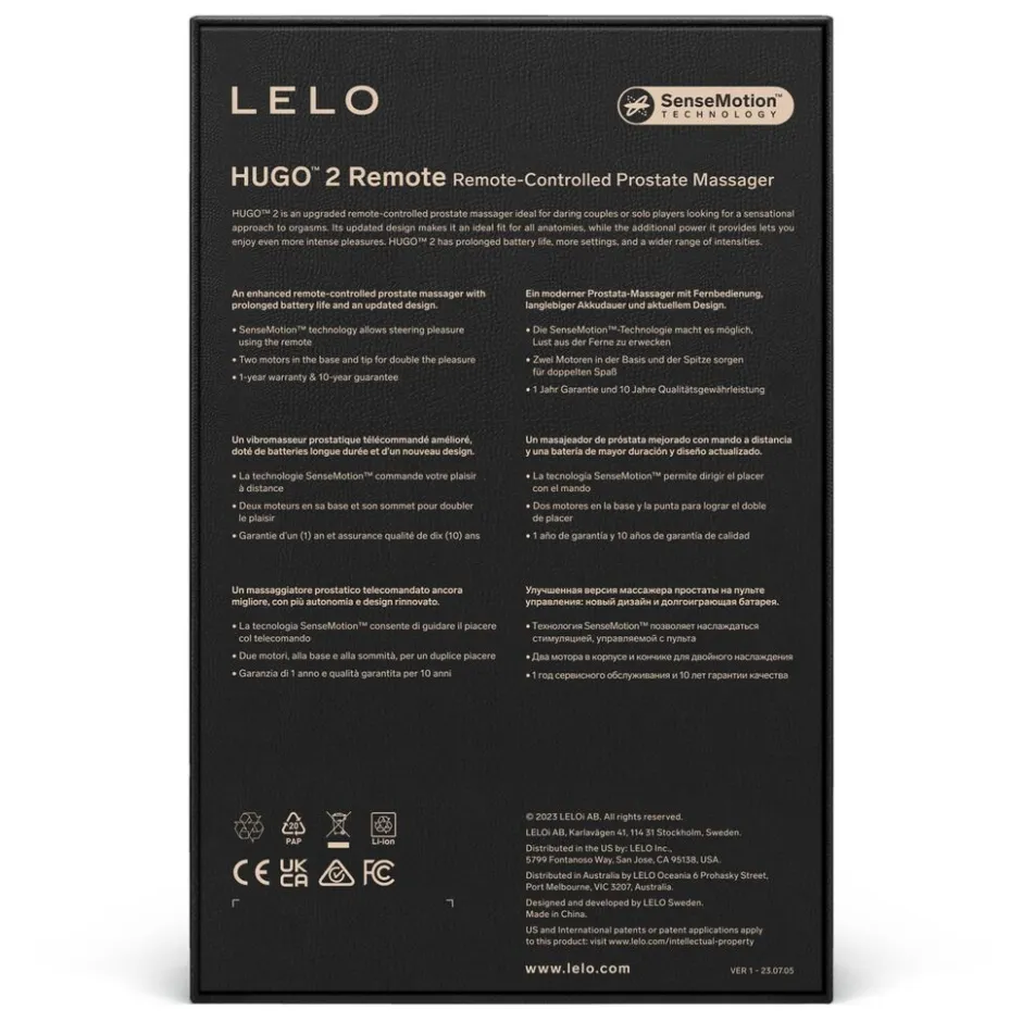 Lelo Hugo 2 Prostaat Vibrator met Afstandsbediening< Seksspeeltjes