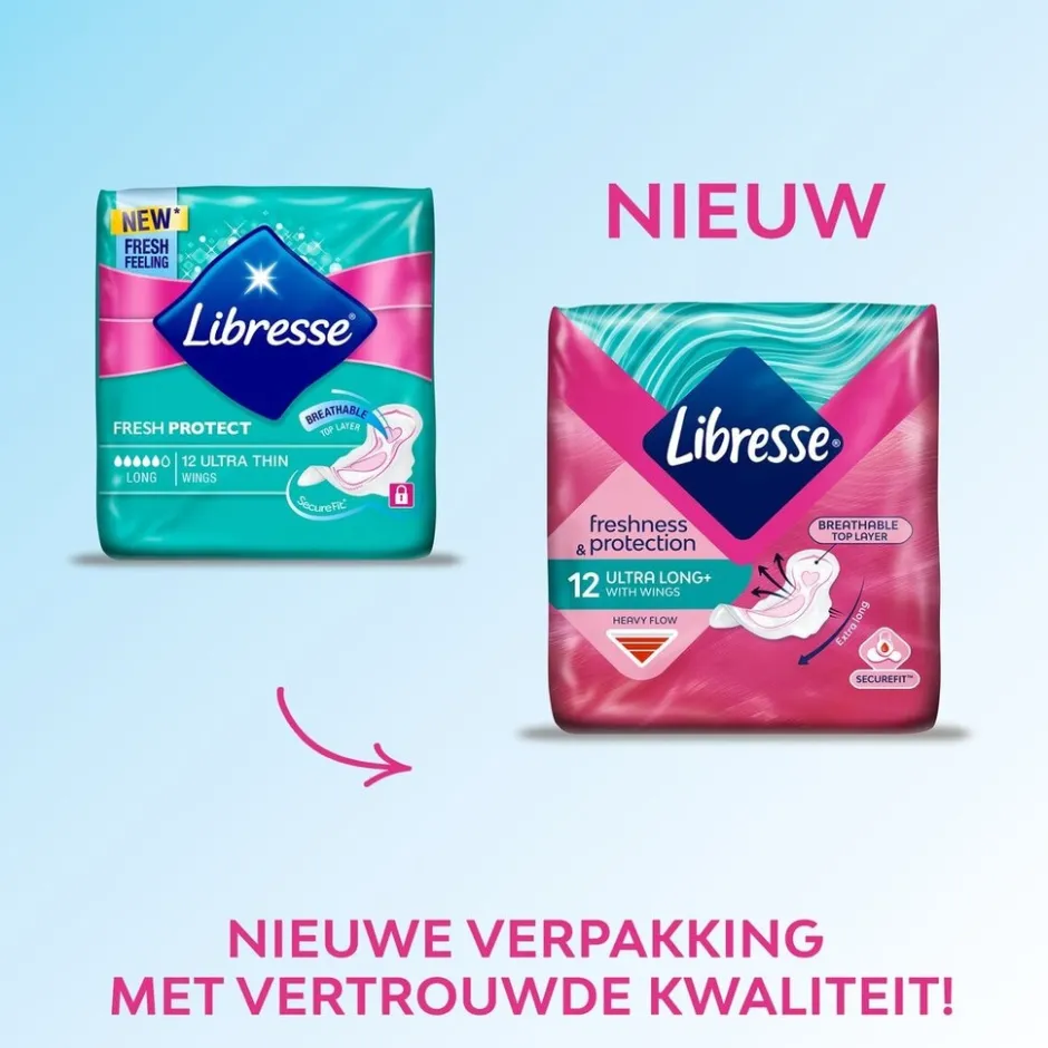 Libresse Ultra Long Maandverband met Vleugels< Maandverband