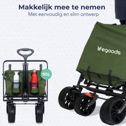 LifeGoods Opvouwbare Bolderkar< Buiten En Vrije Tijd