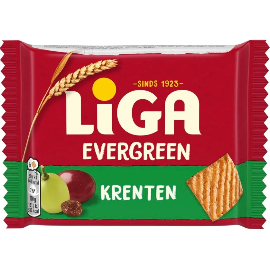 Liga Evergreen Krentenkoekjes Duopacks XL< Koek