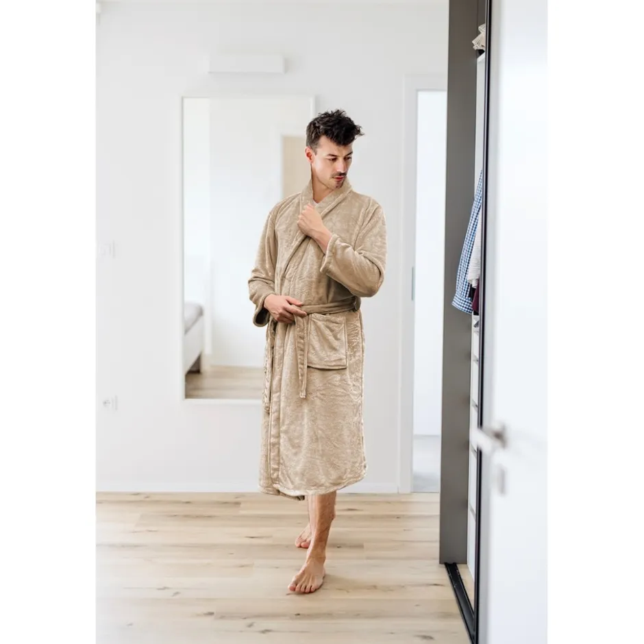 Flanel Fleece Badjas Uni|Linnick Outlet