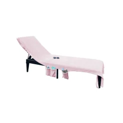 Linnick Strandlaken Ligbed Handdoek Microvezel 75x215cm (3 in 1) - light pink< Buiten En Vrije Tijd