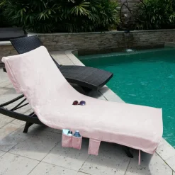 Linnick Strandlaken Ligbed Handdoek Microvezel 75x215cm (3 in 1) - light pink< Buiten En Vrije Tijd