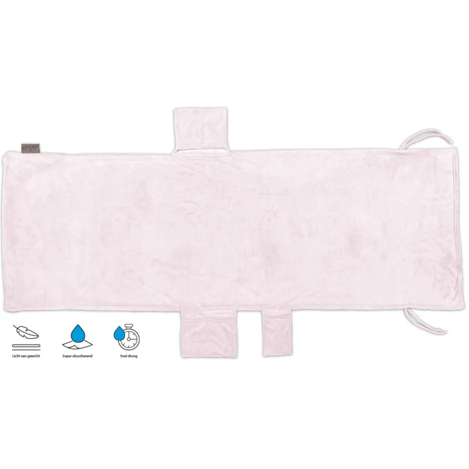 Linnick Strandlaken Ligbed Handdoek Microvezel 75x215cm (3 in 1) - light pink< Buiten En Vrije Tijd