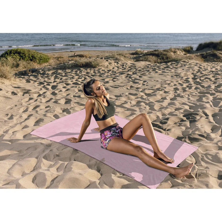 Strandlaken Microvezel 100x200cm - rosé|Linnick Discount