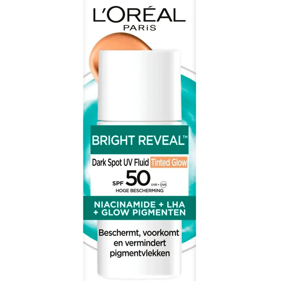 L'Oreal Paris L'Oréal Paris Bright Reveal Dark Spot SPF50+ Tinted Glow UV Fluid< Dagcreme