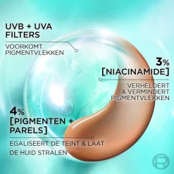 L'Oreal Paris L'Oréal Paris Bright Reveal Dark Spot SPF50+ Tinted Glow UV Fluid< Dagcreme