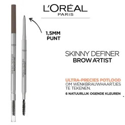 L'Oreal L'Oréal Paris Brow Artist Skinny Definer 105 Brunette Ultradun Wenkbrauwpotlood< Wenkbrauw Make-Up