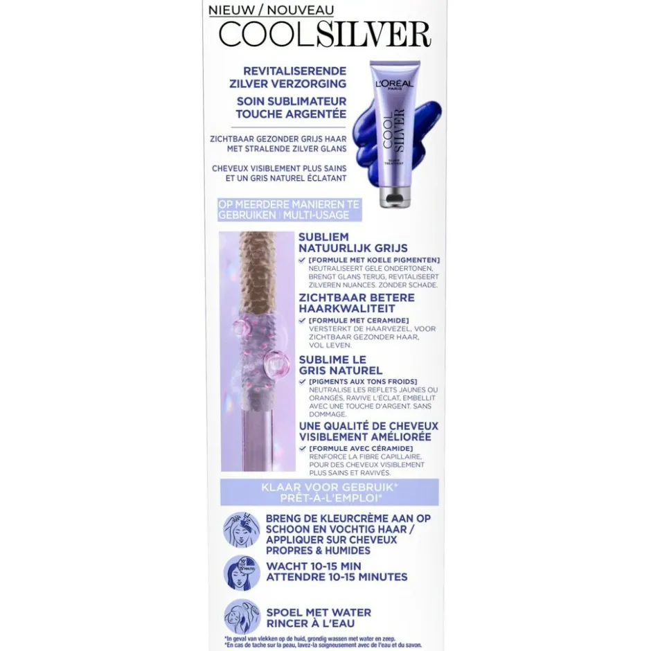 Cool Silver L'Oréal Paris 1 Puur Wit Revitaliserende Zilver Verzorging< Haarverf