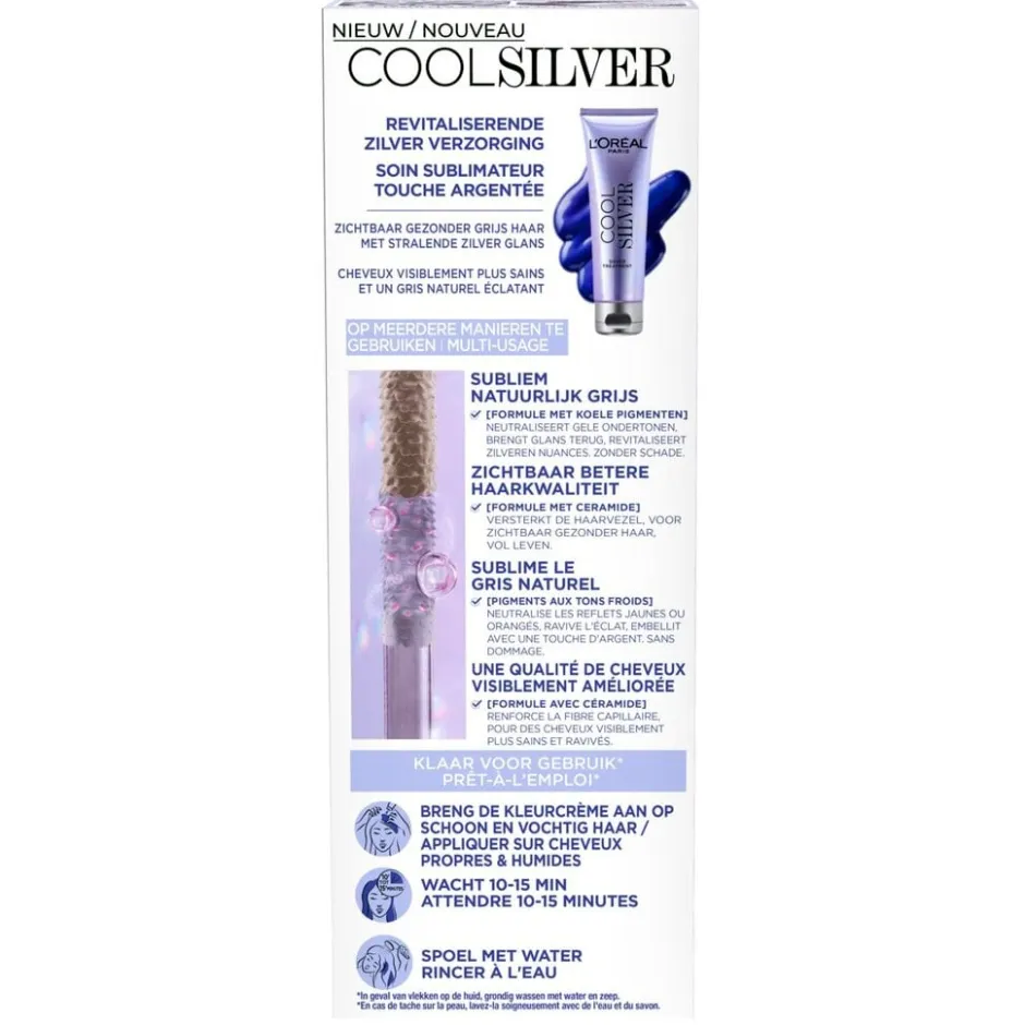Cool Silver L'Oréal Paris 3 Absoluut Zilver Revitaliserende Zilver Verzorging< Haarverf