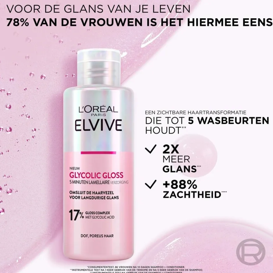 Elvive L'Oréal Paris Glycolic Gloss 5 Minuten Lamellaire Verzorging< Conditioner