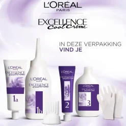 Excellence L'Oréal Paris Cool Crème 6.11 Ultra As Donkerblond Permanente Haarkleuring< Haarverf