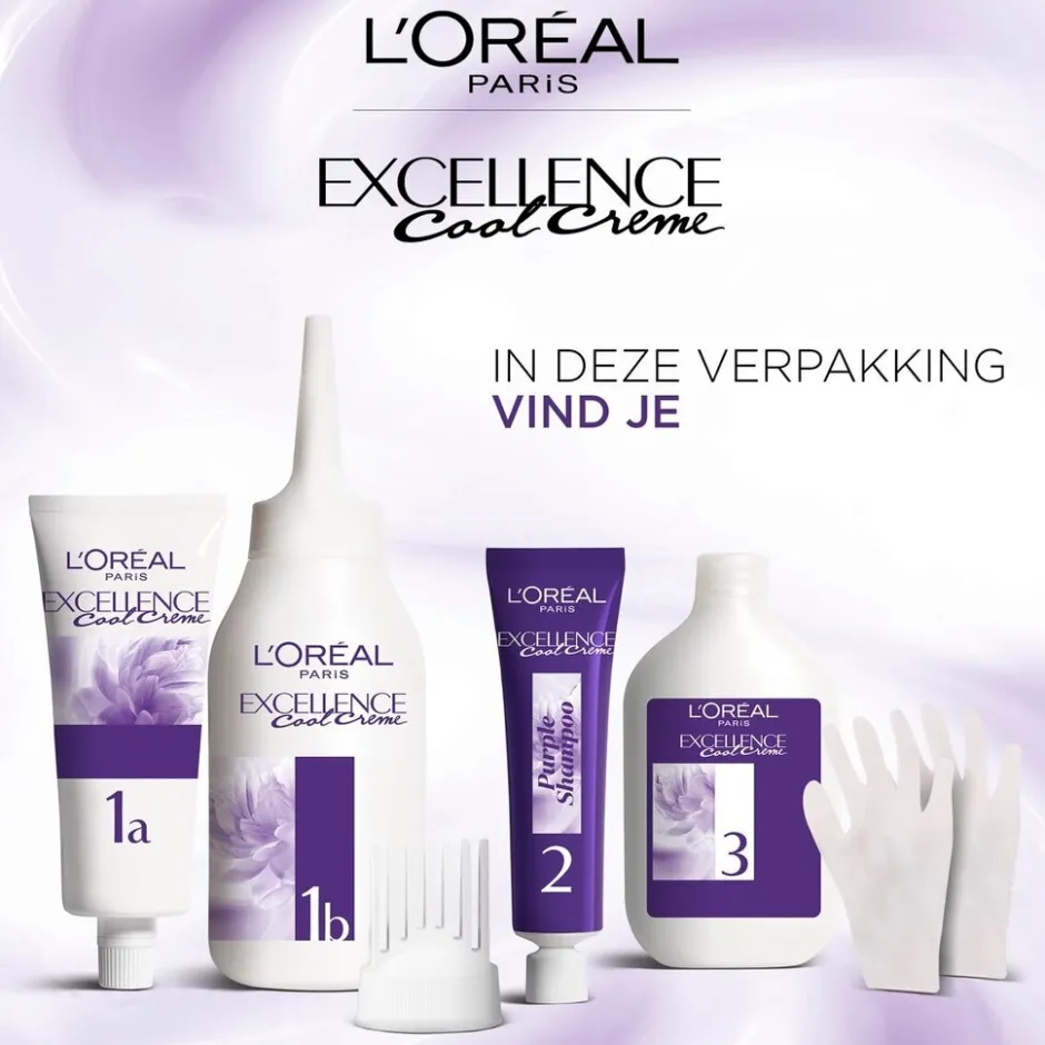 L'Oréal Paris Cool Crème 7.11 Ultra As Middenblond Permanente Haarkleuring|Excellence Online