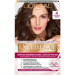 L'Oréal Paris Crème 4 Middenbruin Permanente Haarverf|Excellence